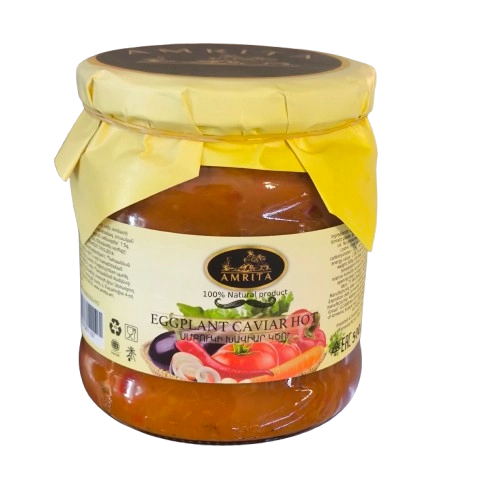 🌶Сonserves «Amrita» Caviar d’aubergine piquant 500g